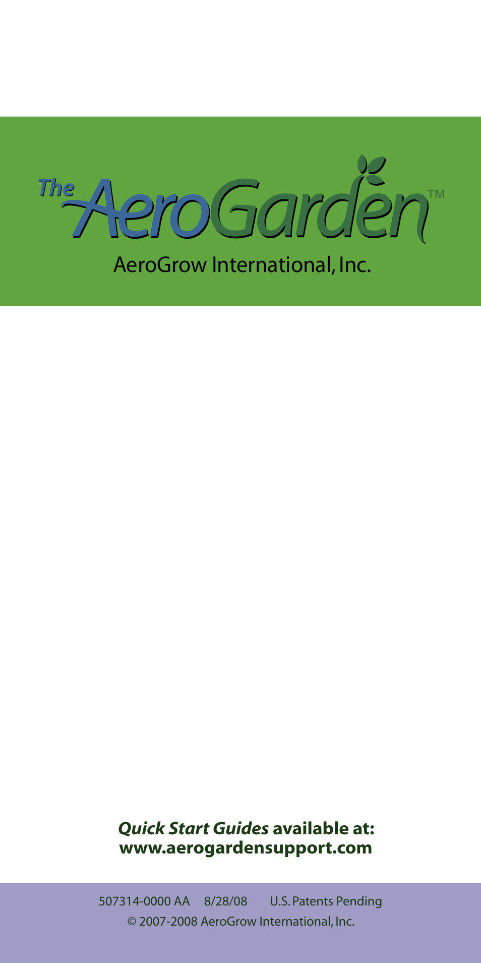 Aerogrow international, inc | AeroGarden 7-Pod User Manual | Page 32 / 32