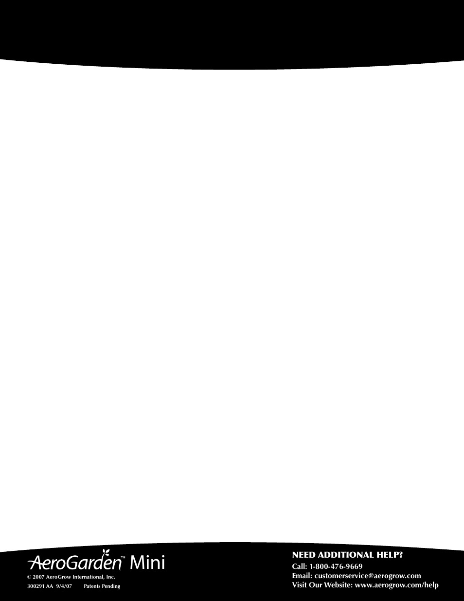 Mini | AeroGarden Mini 300291 User Manual | Page 12 / 12