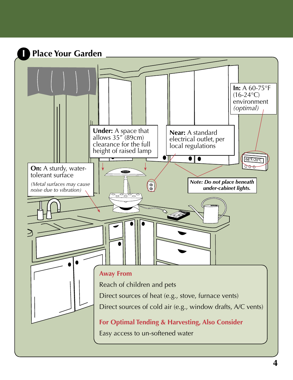 Place your garden | AeroGarden Deluxe 100733-WHT User Manual | Page 5 / 16