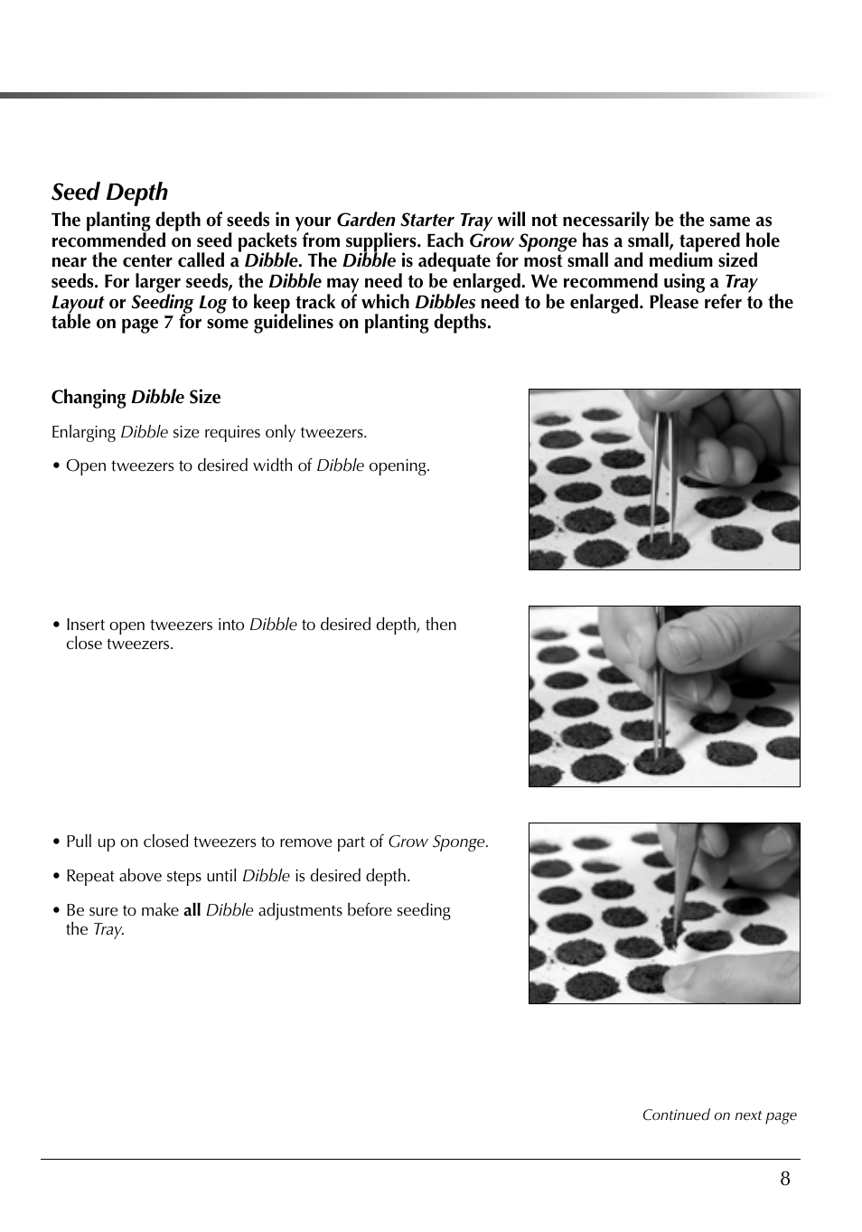 Seed depth | AeroGarden 507140-0000 AD User Manual | Page 9 / 26