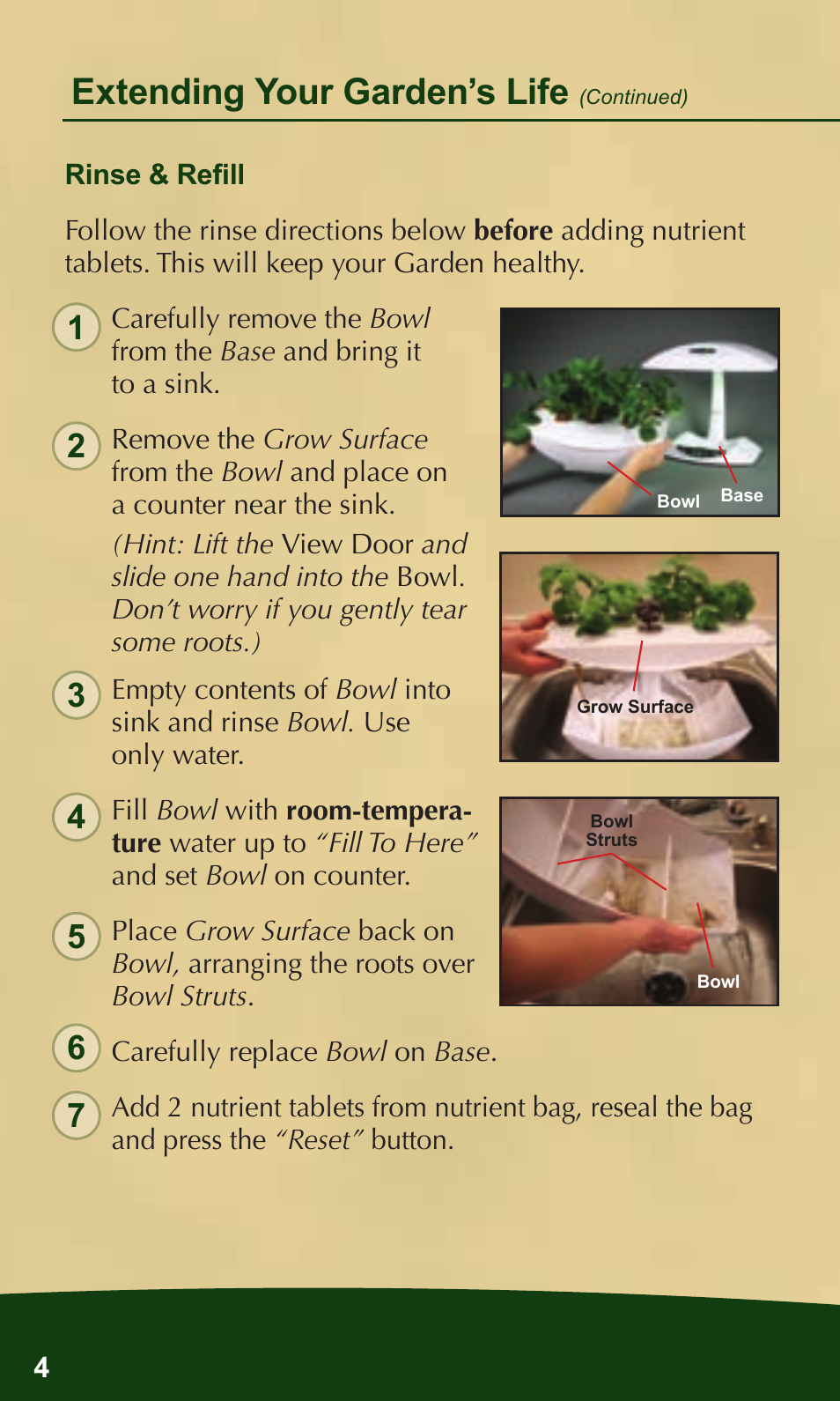 Extending your garden’s life | AeroGarden Extended Season User Manual | Page 4 / 8