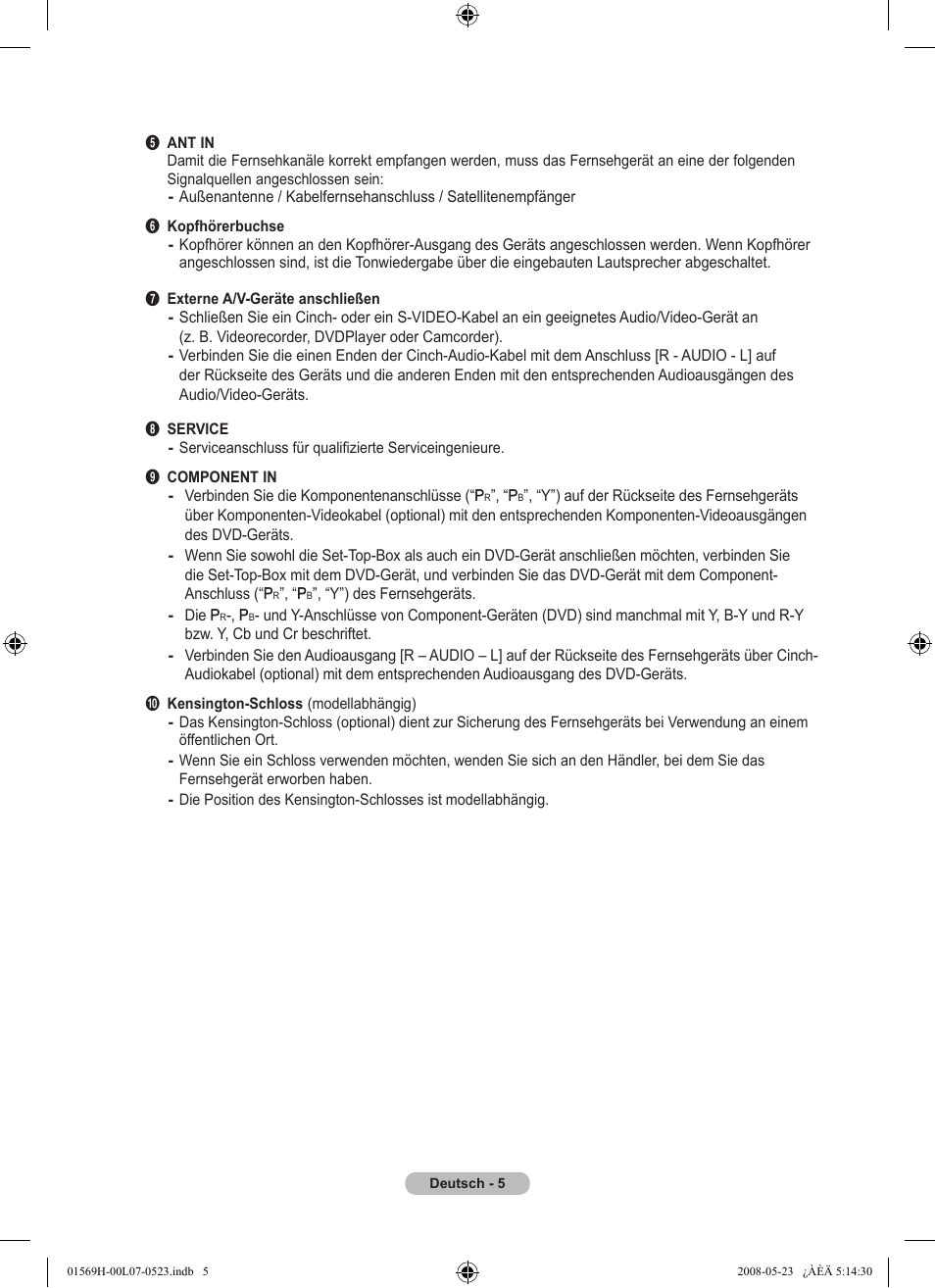 Samsung LE22S81BH User Manual | Page 23 / 58