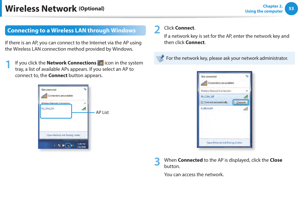 Wireless network | Samsung NP940X5J-K01US User Manual | Page 54 / 115
