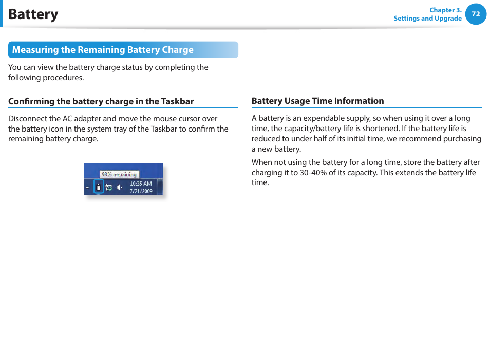 Battery | Samsung NP940X5J-K01US User Manual | Page 73 / 115