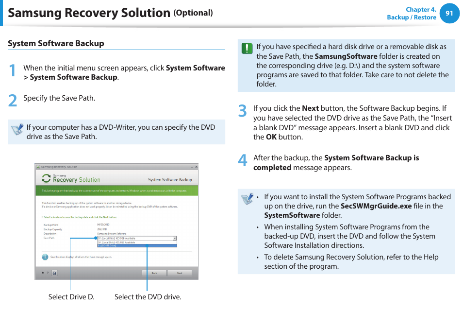 Samsung recovery solution | Samsung NP470R5E-K02UB User Manual | Page 92 / 120