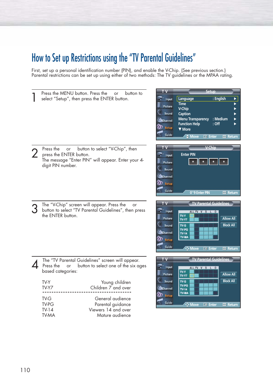 Samsung HPP5581X-XAA User Manual | Page 110 / 128