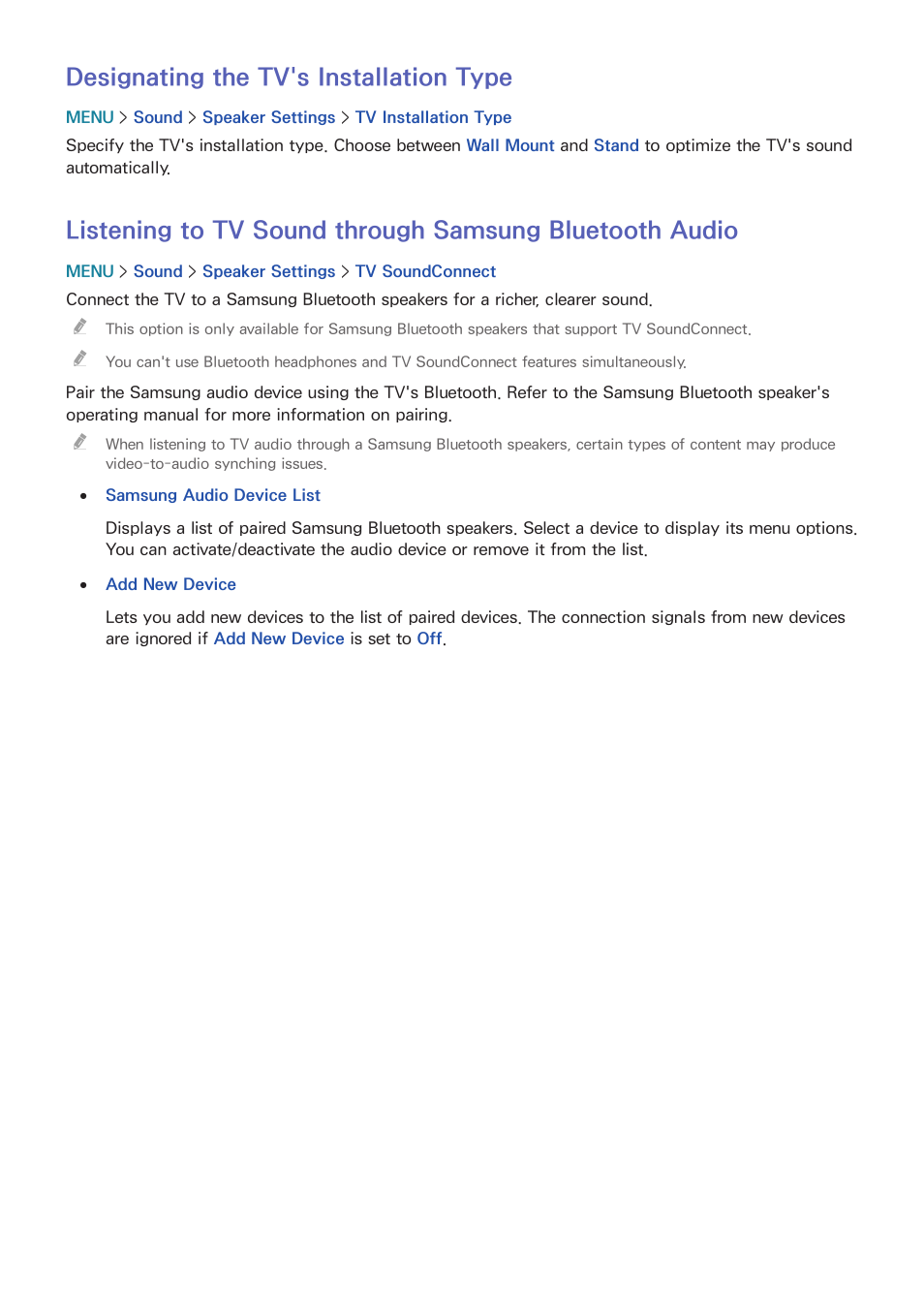 162 designating the tv's installation type, Designating the tv's installation type | Samsung UN55HU7200FXZA User Manual | Page 168 / 230