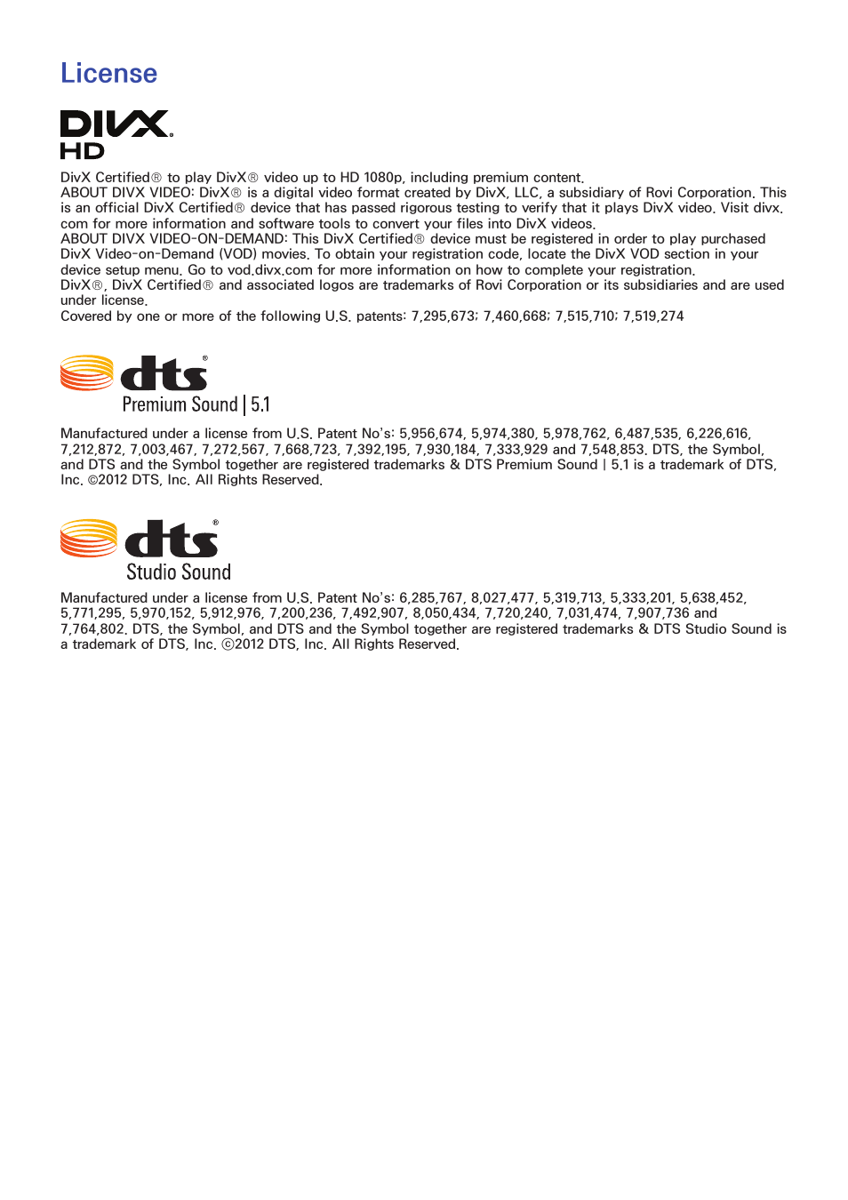 License | Samsung UN55HU7200FXZA User Manual | Page 227 / 230