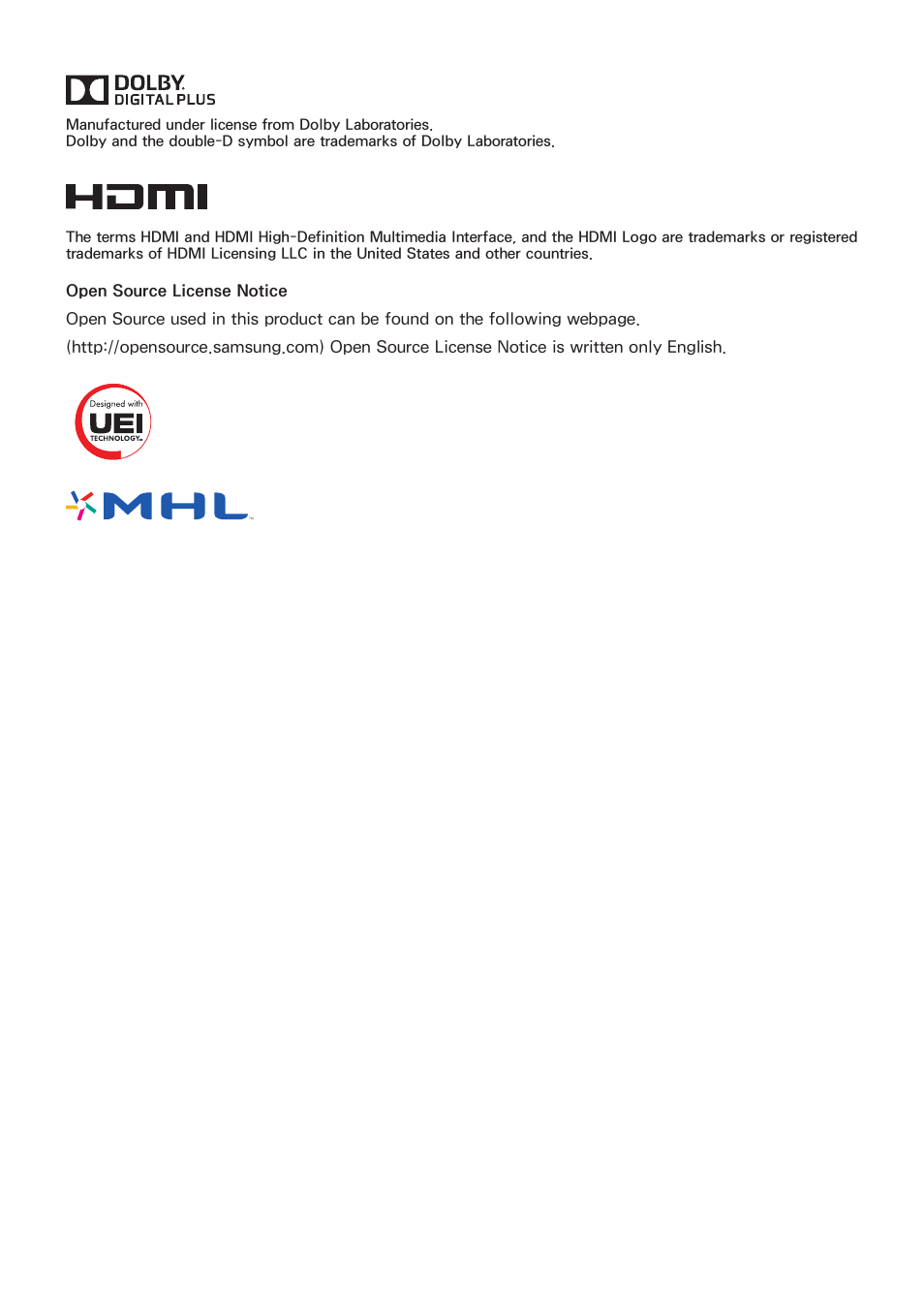 Samsung UN55HU7200FXZA User Manual | Page 228 / 230