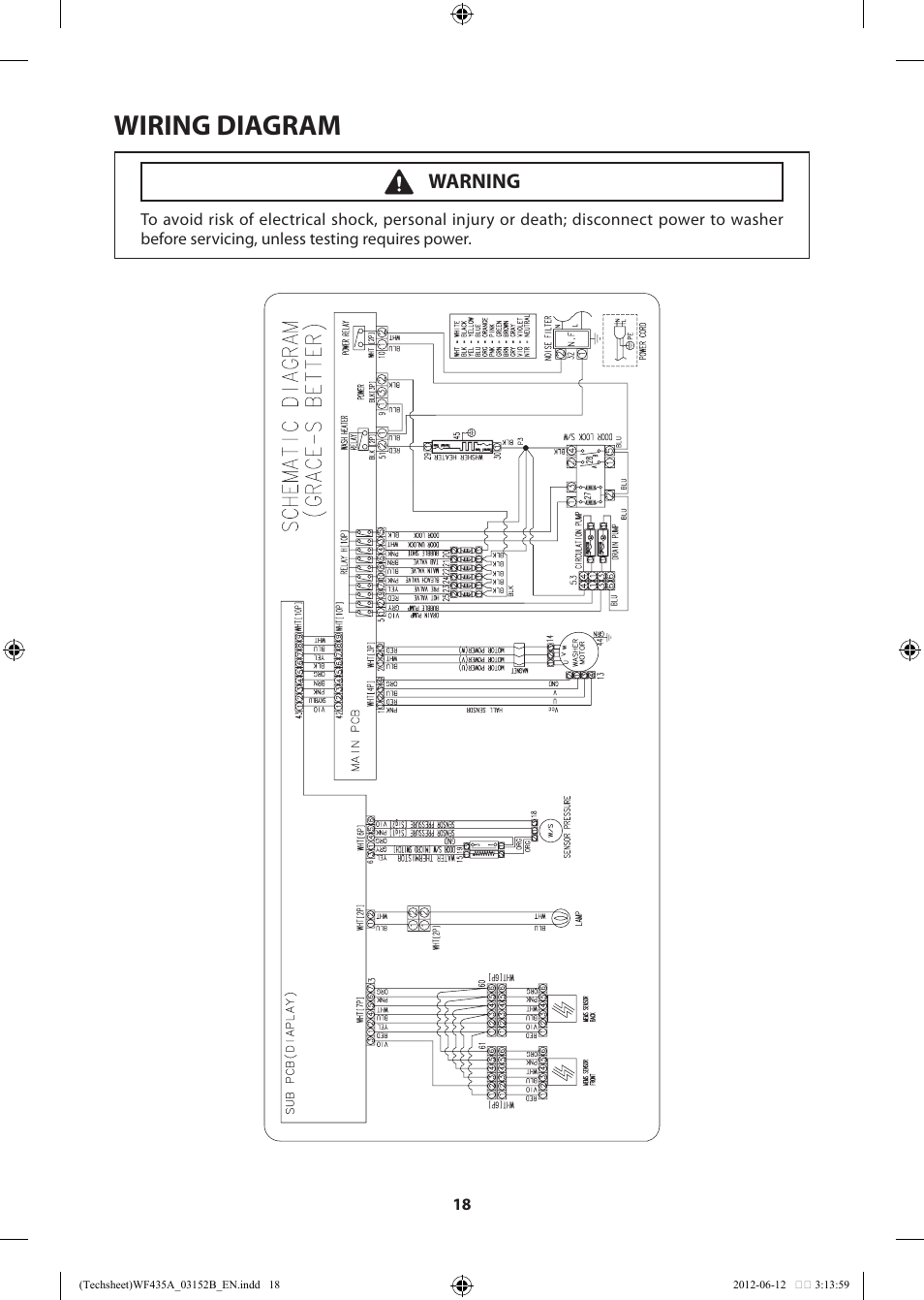 Wiring diagram | Samsung WF435ATGJWR-A1 User Manual | Page 18 / 60