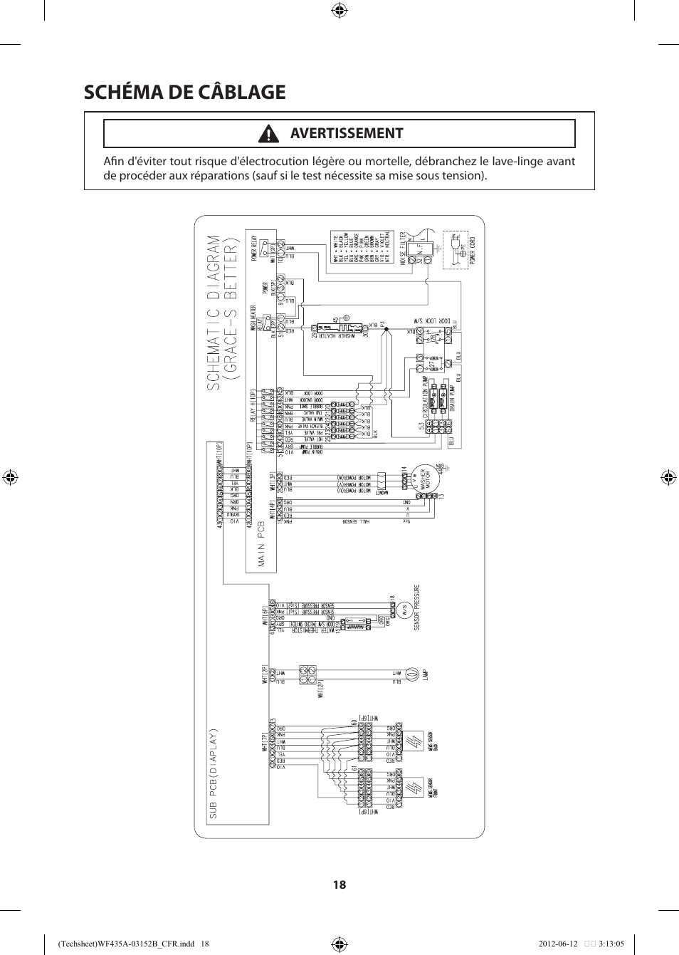 Schéma de câblage | Samsung WF435ATGJWR-A1 User Manual | Page 38 / 60