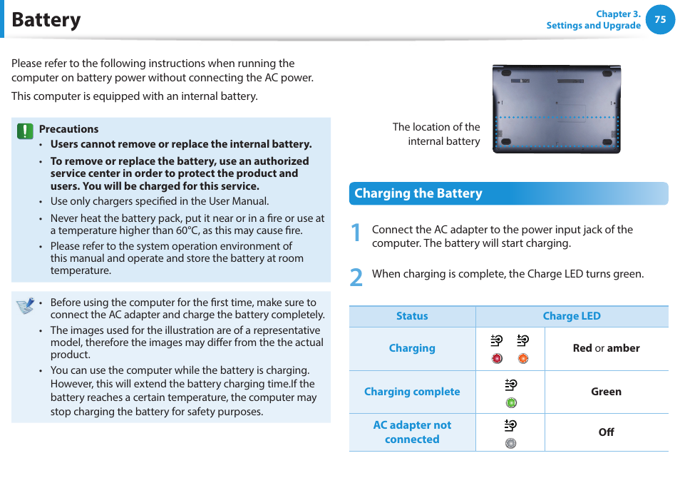 Battery | Samsung NP915S3G-K01US User Manual | Page 75 / 118