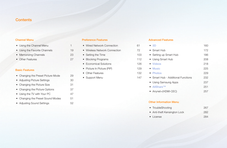 Samsung PN59D6500DFXZA User Manual | Page 2 / 287
