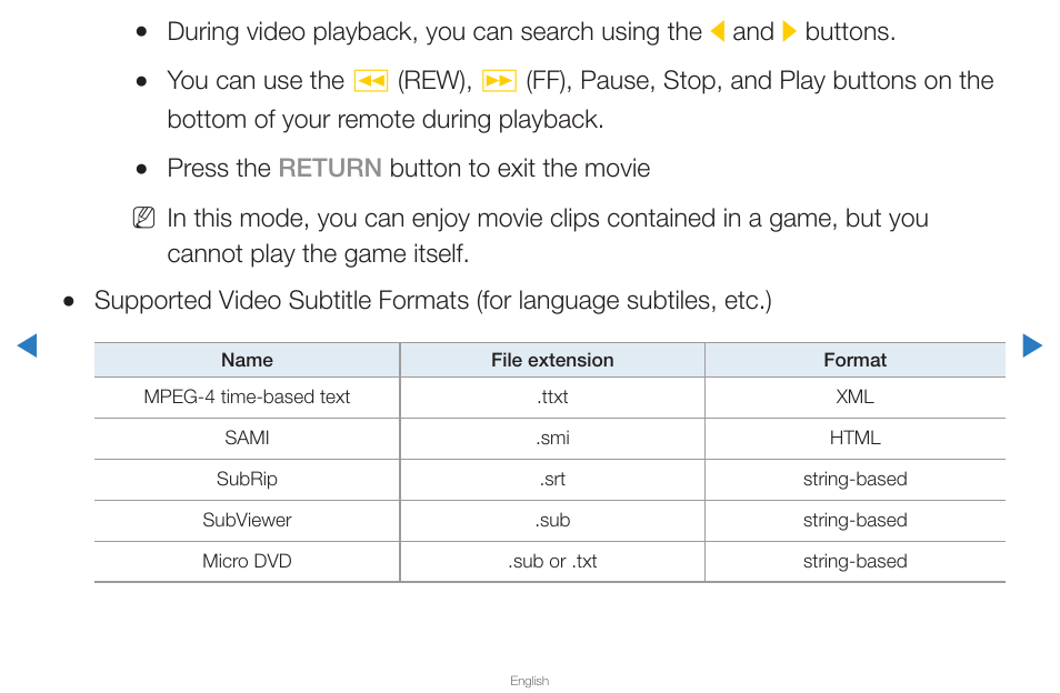 Press the return button to exit the movie | Samsung PN59D6500DFXZA User Manual | Page 221 / 287