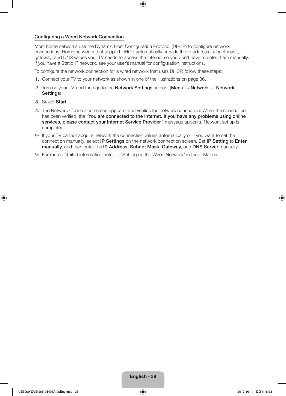 Samsung UN55ES8000FXZA User Manual | Page 38 / 63