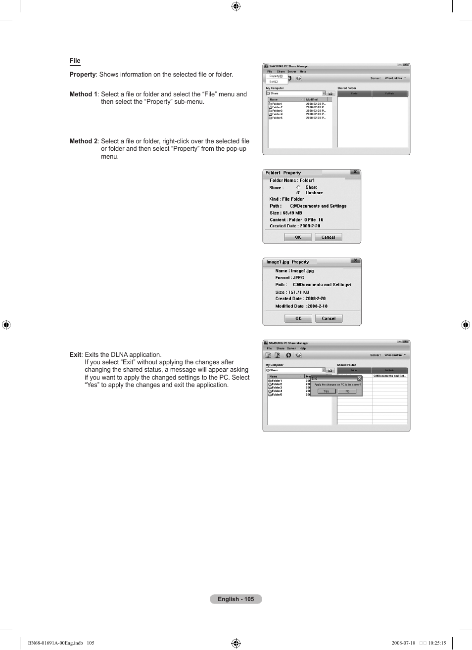Samsung LN52A860S2FXZA User Manual | Page 107 / 155