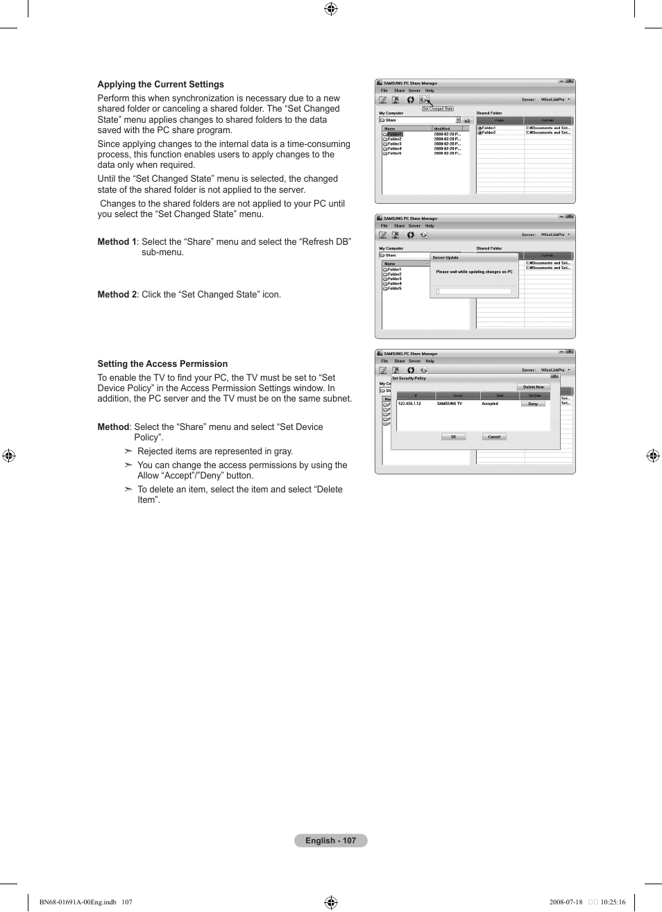 Samsung LN52A860S2FXZA User Manual | Page 109 / 155