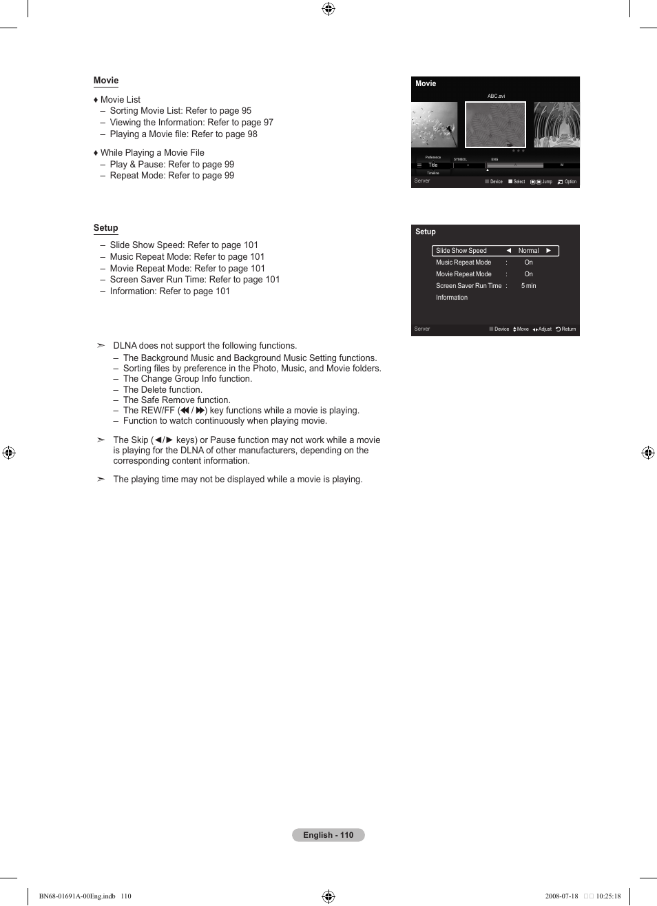 Samsung LN52A860S2FXZA User Manual | Page 112 / 155