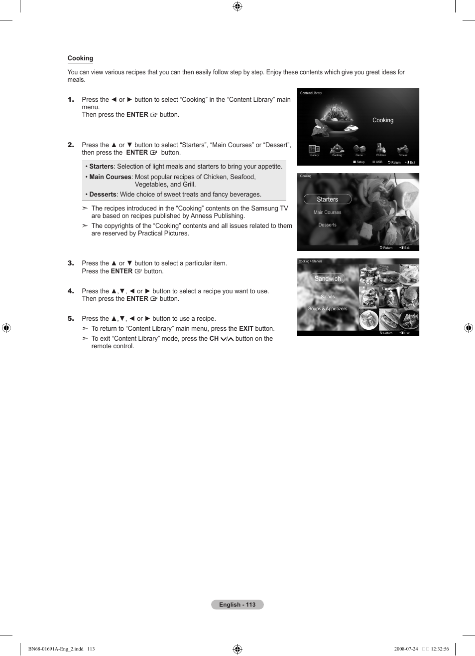 Samsung LN52A860S2FXZA User Manual | Page 115 / 155