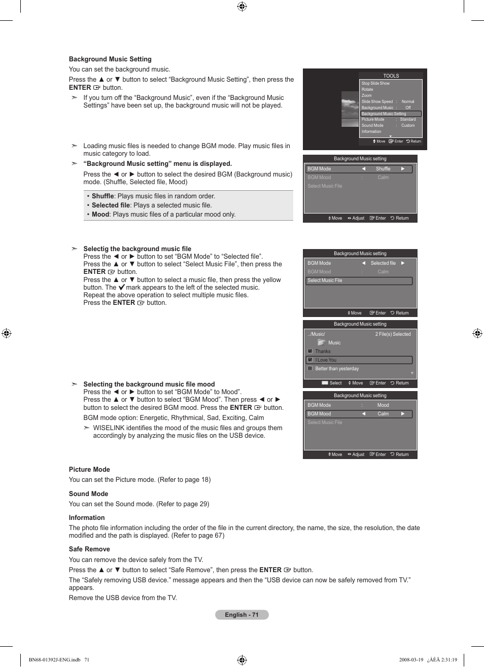 Samsung LN46A540P2FXZA User Manual | Page 73 / 197