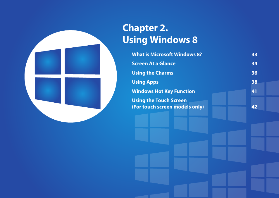 Chapter 2. using windows 8 | Samsung NP915S3G-K04US User Manual | Page 32 / 145