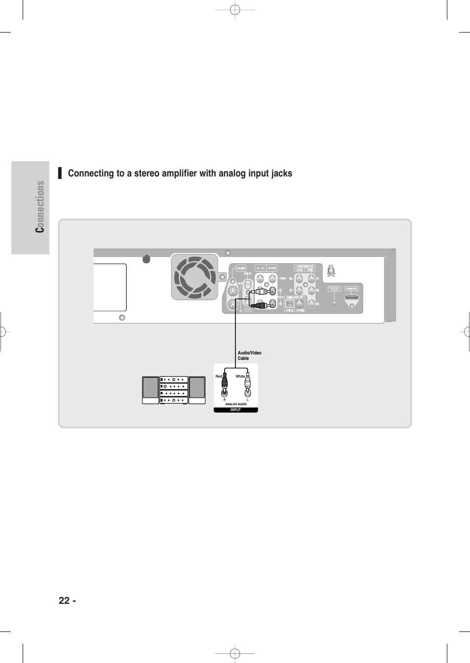 Connections, 22 - english | Samsung DVD-VR345-XAA User Manual | Page 22 / 109