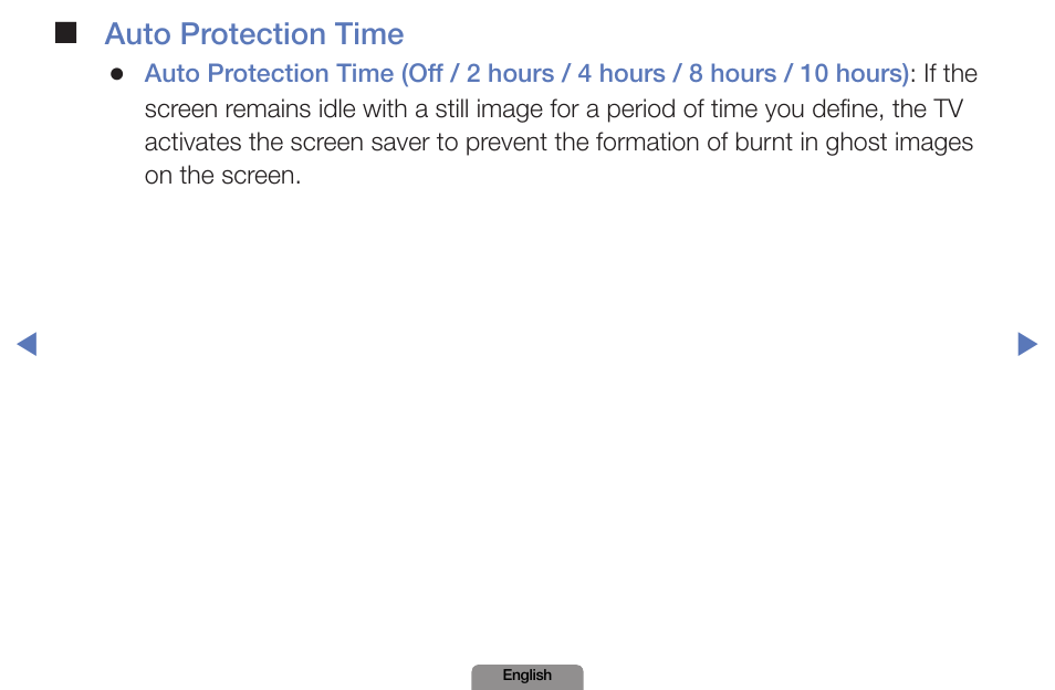 Auto protection time | Samsung LN19D450G1DXZA User Manual | Page 112 / 200