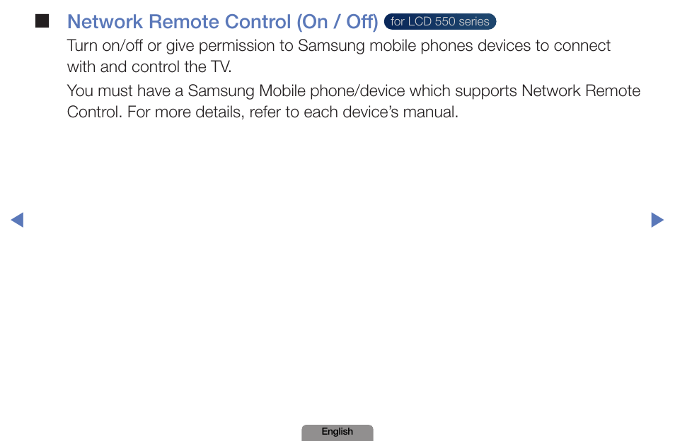 Network remote control (on / off) | Samsung LN19D450G1DXZA User Manual | Page 118 / 200