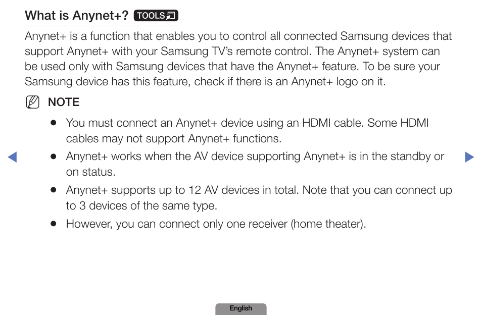 Anynet+(hdmi-cec) | Samsung LN19D450G1DXZA User Manual | Page 162 / 200