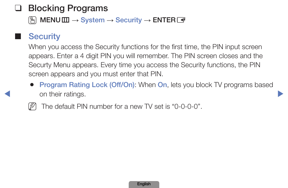 Blocking programs | Samsung LN19D450G1DXZA User Manual | Page 90 / 200