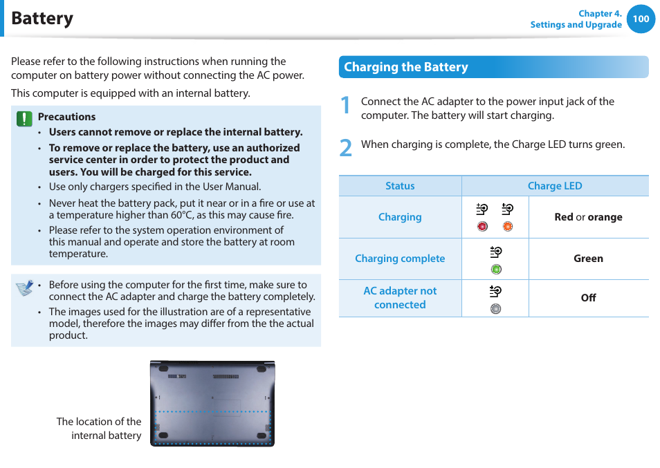 Battery | Samsung NP915S3G-K01US User Manual | Page 100 / 145