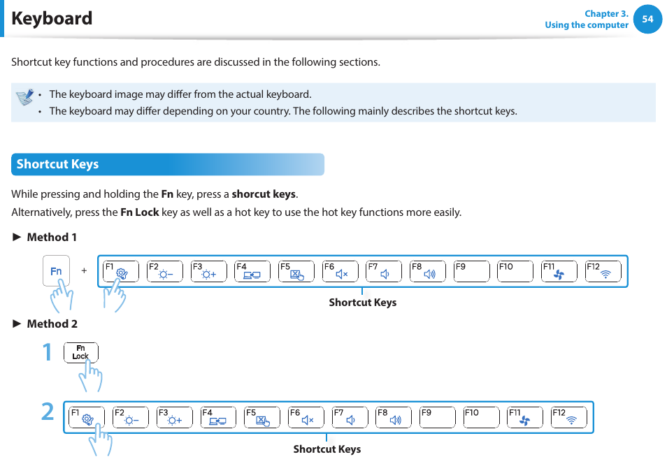 Keyboard | Samsung NP915S3G-K01US User Manual | Page 54 / 145