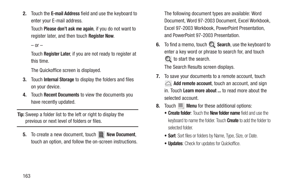 Samsung GT-P7510FKYXAR User Manual | Page 168 / 258