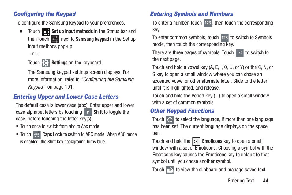 Samsung GT-P7510FKYXAR User Manual | Page 49 / 258