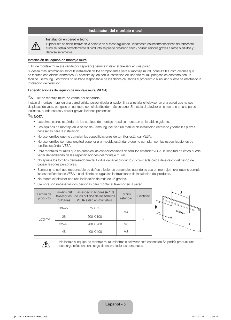 Samsung LN40D550K1FXZA User Manual | Page 23 / 37