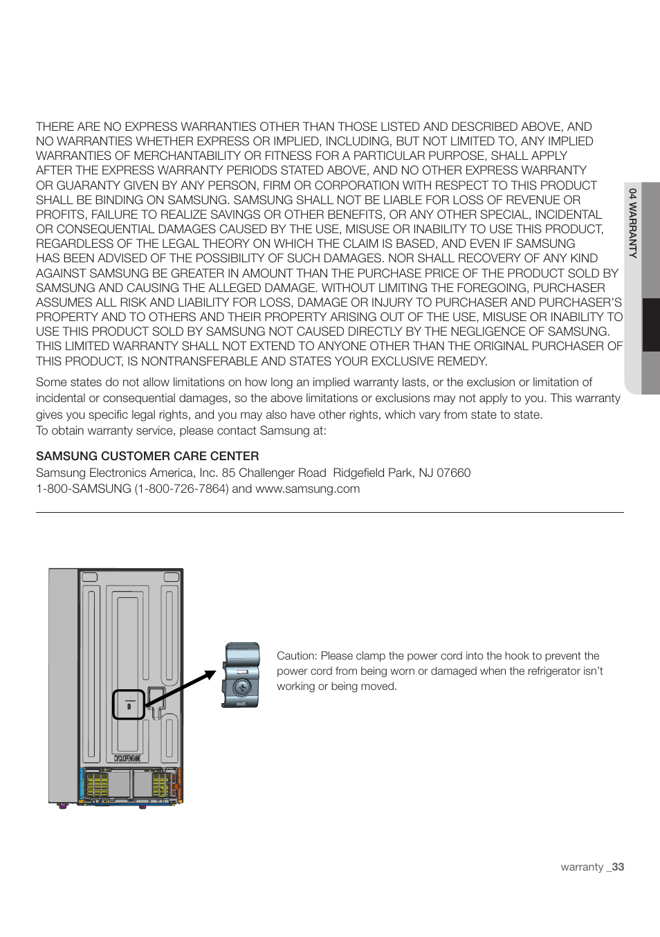 Samsung RF197ACWP-XAA User Manual | Page 33 / 34
