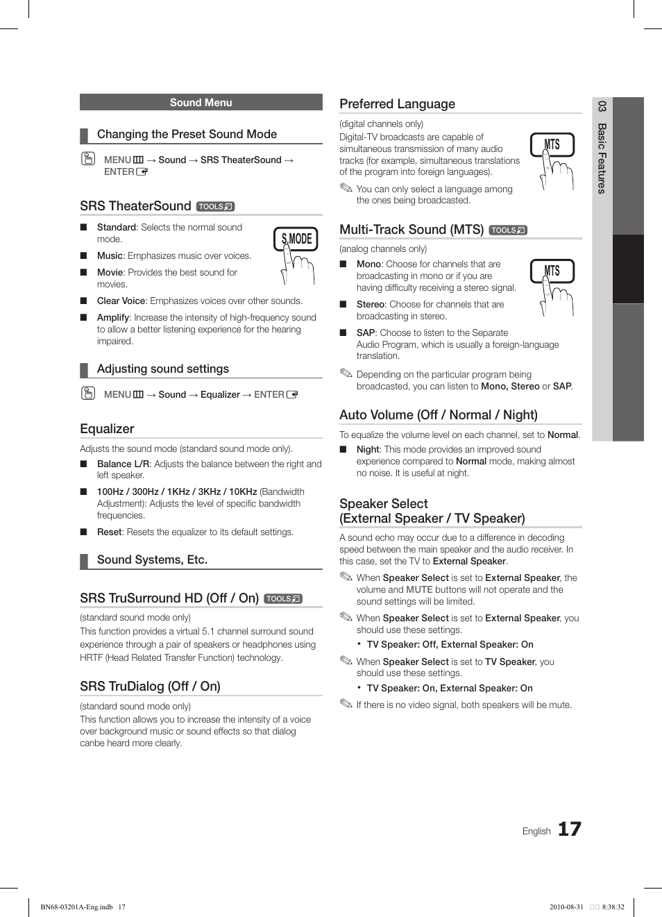 Samsung LN46C600F3FXZA User Manual | Page 17 / 151