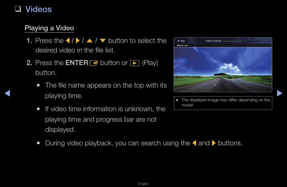 Videos | Samsung UN40D6420UFXZA User Manual | Page 219 / 303
