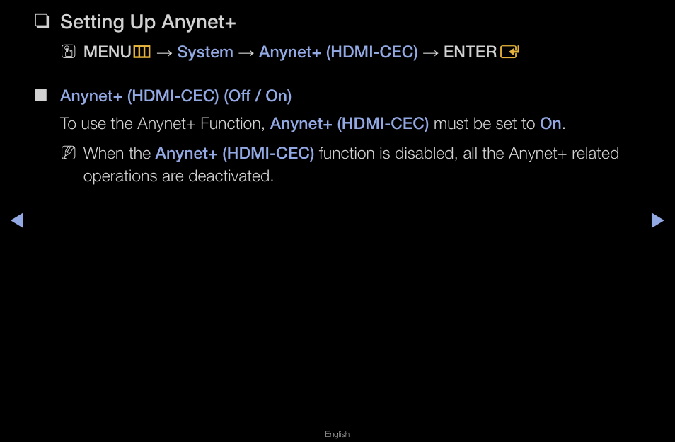 Setting up anynet | Samsung UN40D6420UFXZA User Manual | Page 279 / 303