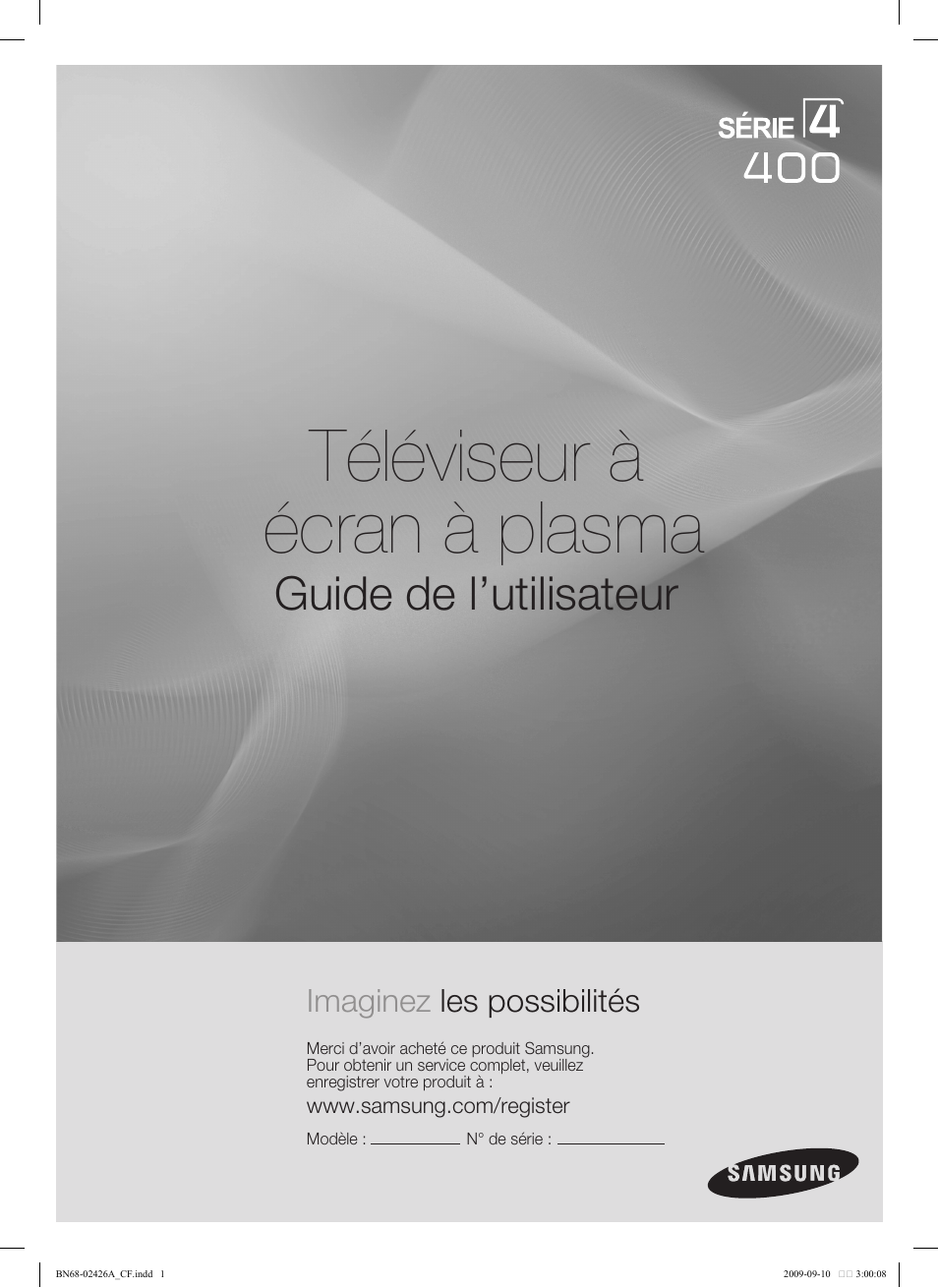 Téléviseur à écran à plasma, Guide de l’utilisateur | Samsung PN50B400P3DXZA User Manual | Page 84 / 125