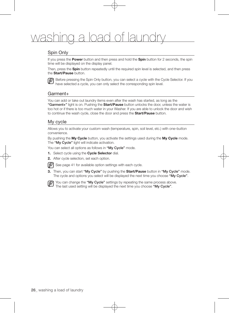Washing a load of laundry | Samsung WF433BTGJWR-A2 User Manual | Page 26 / 144