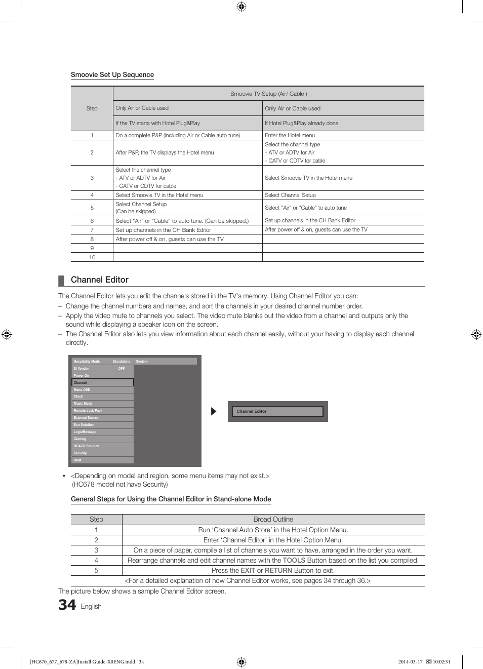 Channel editor | Samsung HG28NC677AFXZA User Manual | Page 34 / 49