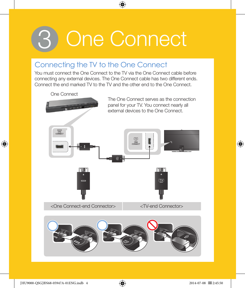One connect | Samsung UN55HU9000FXZA User Manual | Page 4 / 12