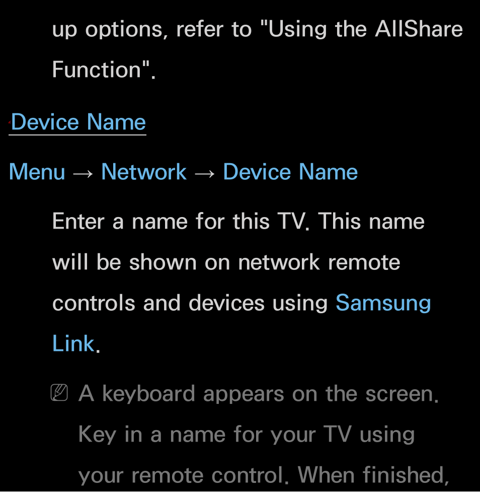 Up options, refer to "using the allshare function | Samsung UN55FH6200FXZA User Manual | Page 164 / 678