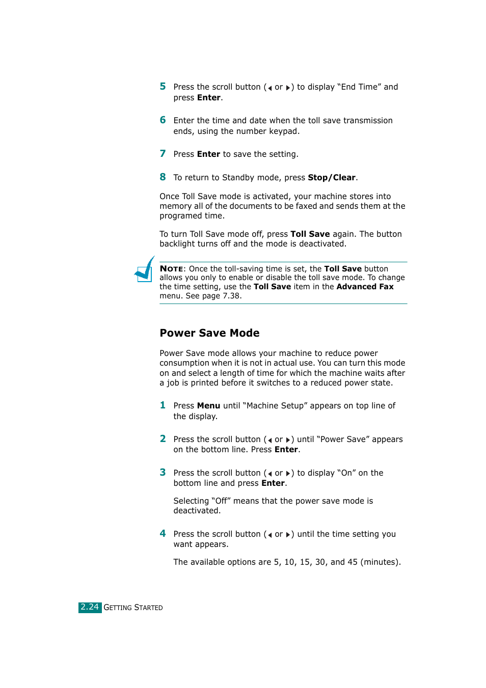 Power save mode | Samsung SCX-4720F-XIP User Manual | Page 57 / 322