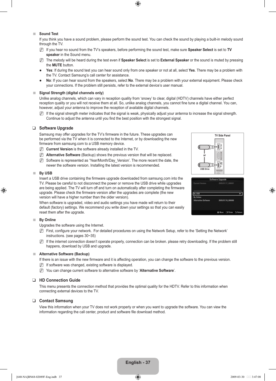 Samsung LN40B640R3FUZA User Manual | Page 39 / 173