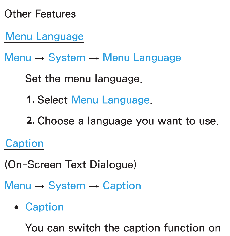 Other features | Samsung UN55ES6580FXZA User Manual | Page 224 / 675