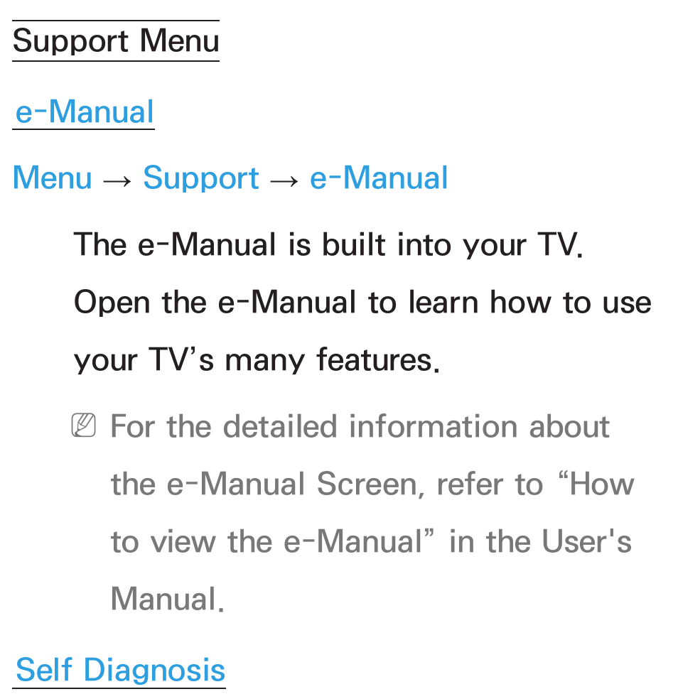 Support menu | Samsung UN55ES6580FXZA User Manual | Page 246 / 675
