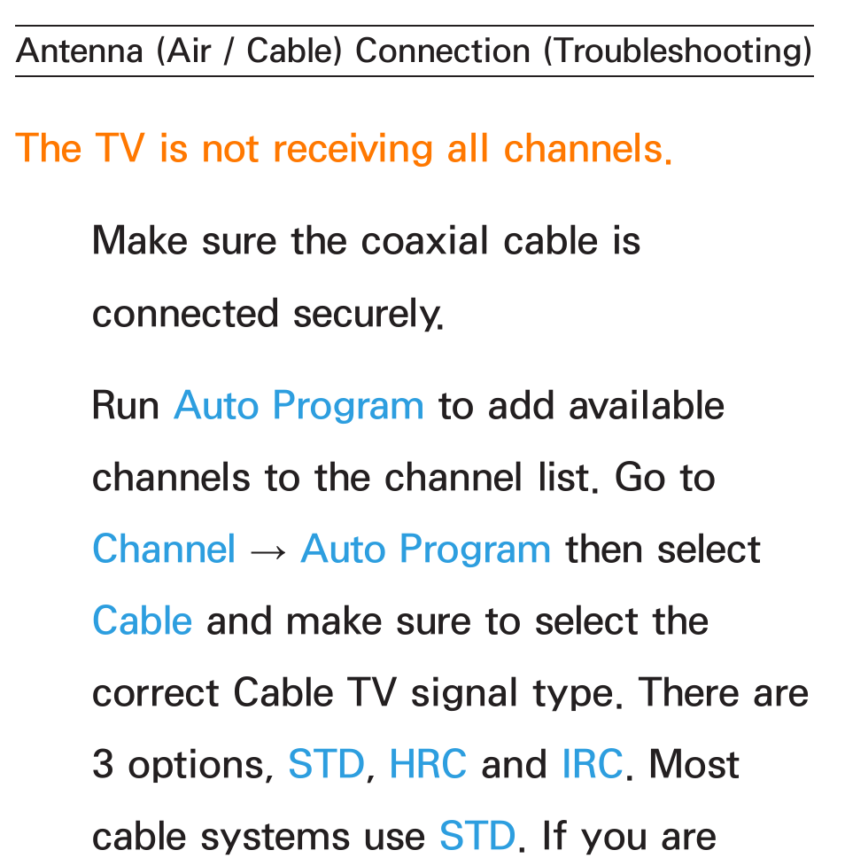 Antenna (air / cable) connection, Troubleshooting) 621 | Samsung UN55ES6580FXZA User Manual | Page 625 / 675