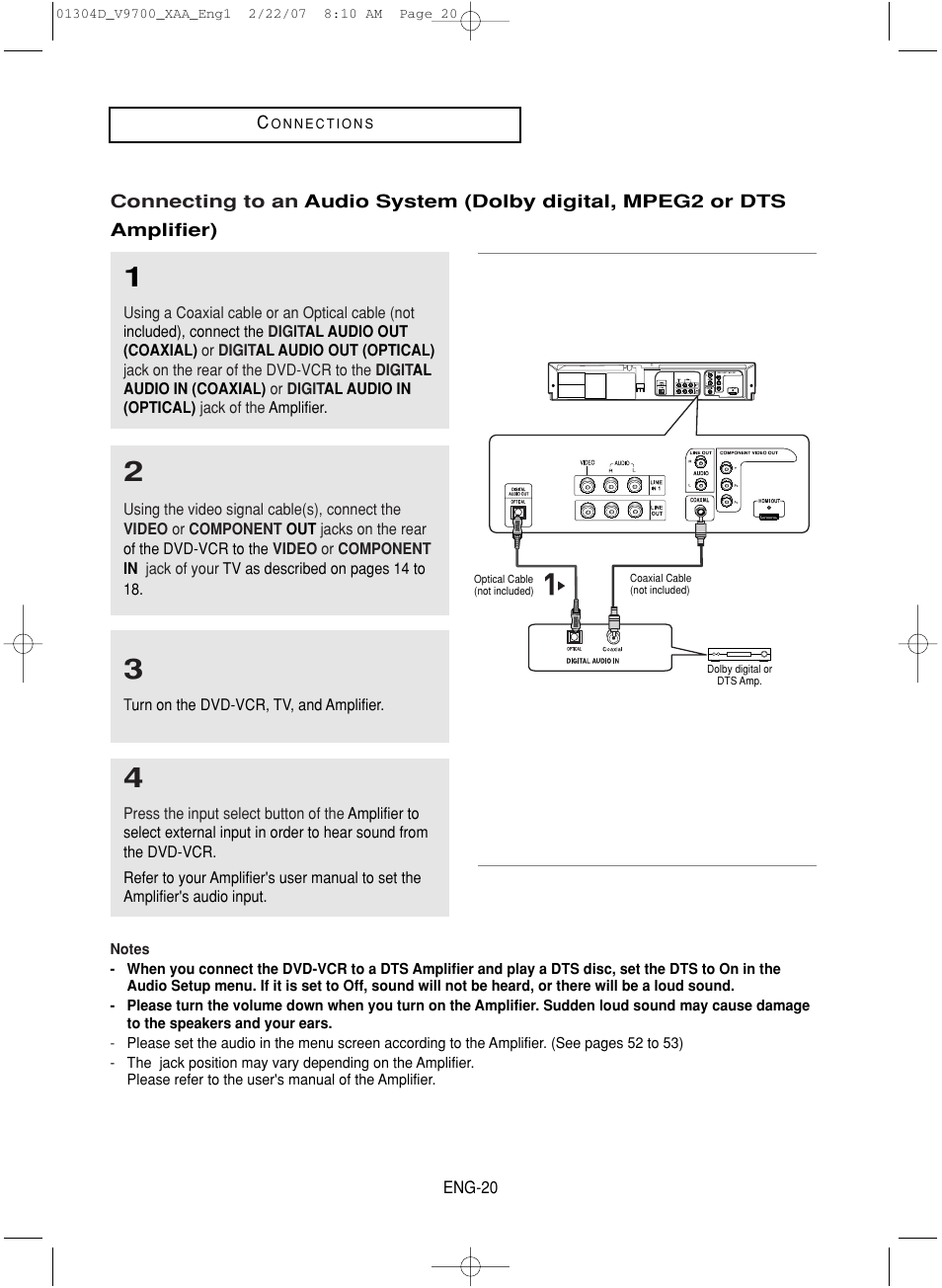 Samsung DVD-V9700-XAA User Manual | Page 20 / 88